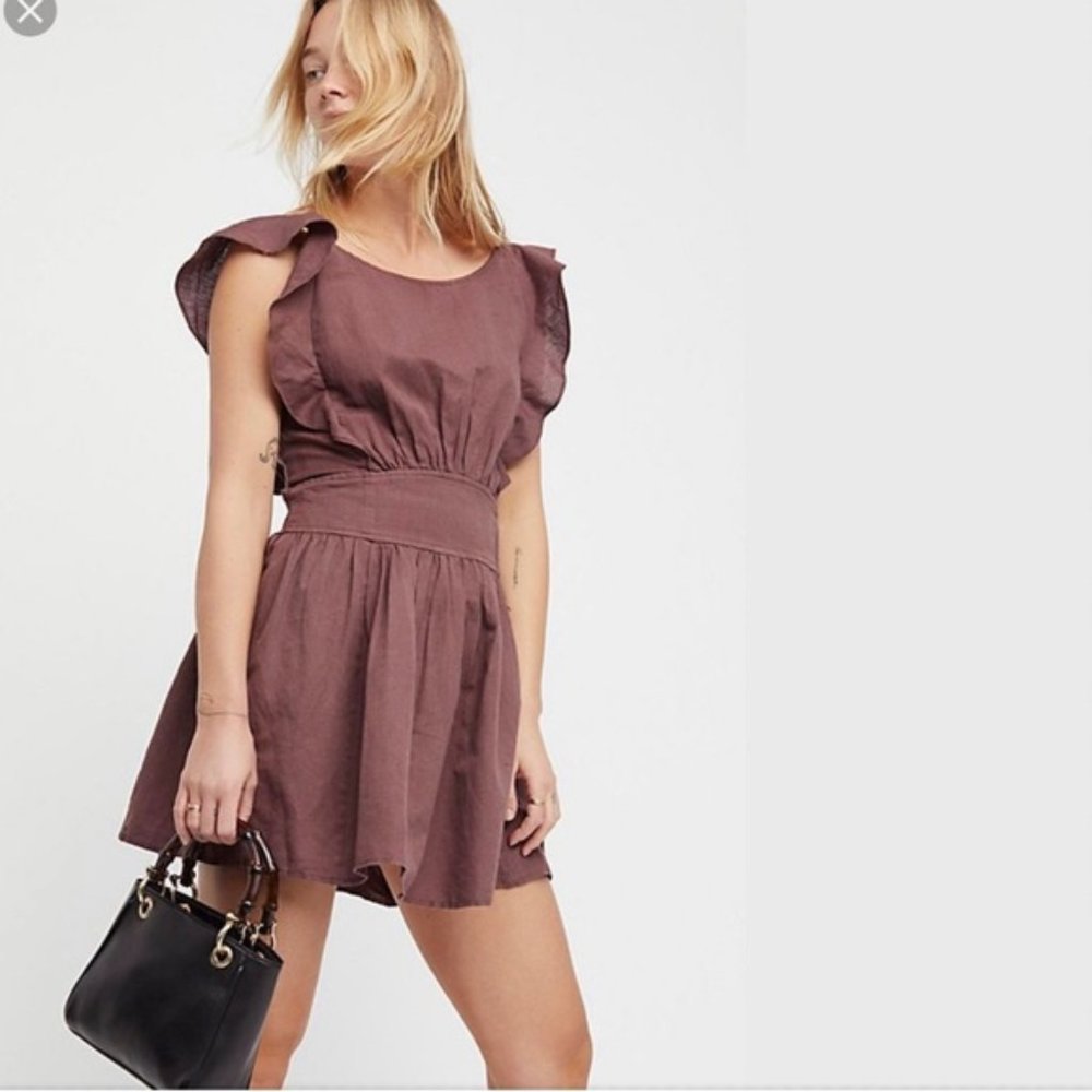 FREE PEOPLE linen dress. Size Small.
